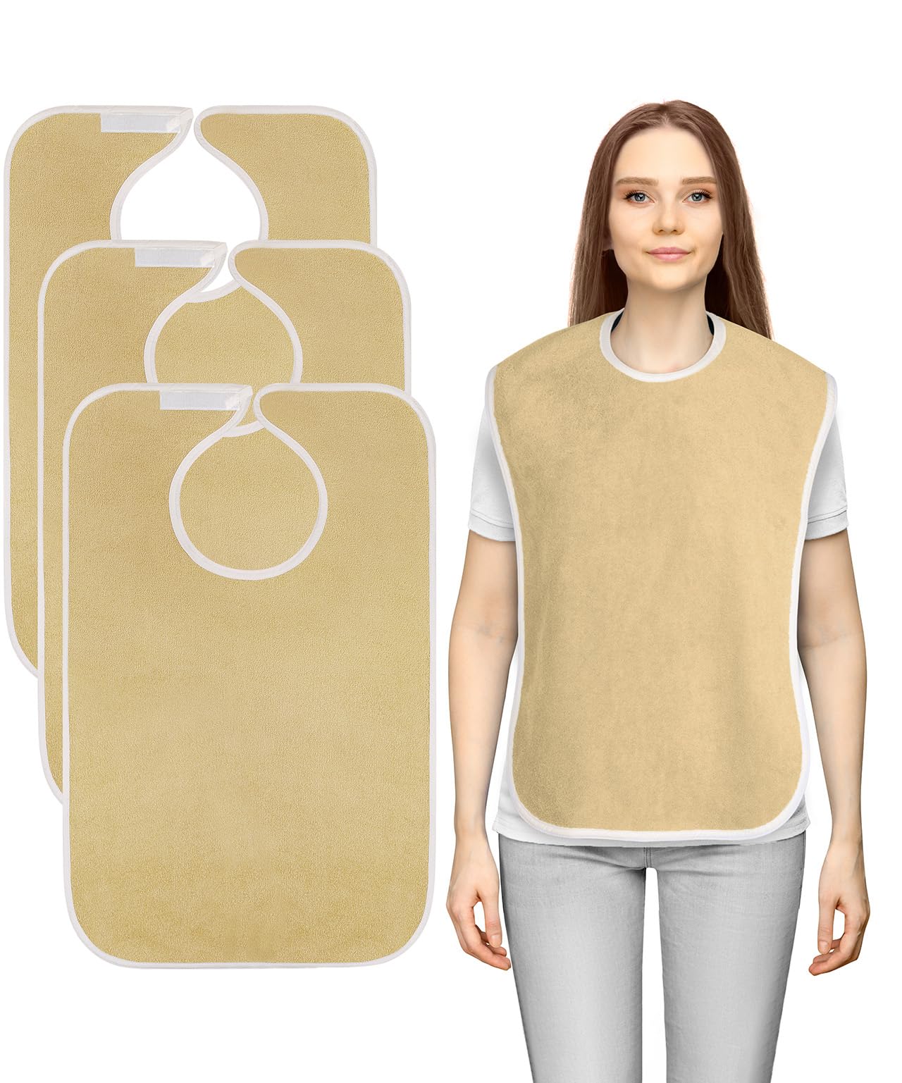 Amazon.com : 3 Pack Waterproof Premium Terry Adult Bibs for Women